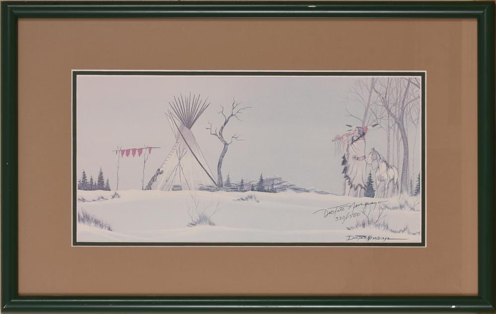 Doc Tate Nevaquaya comparable auction result: doc tate nevaquaya signed print