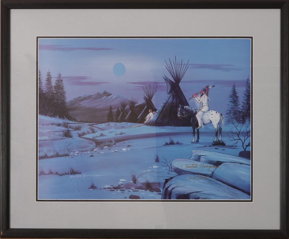 Doc Tate Nevaquaya comparable auction result: doc tate nevaquaya signed print
