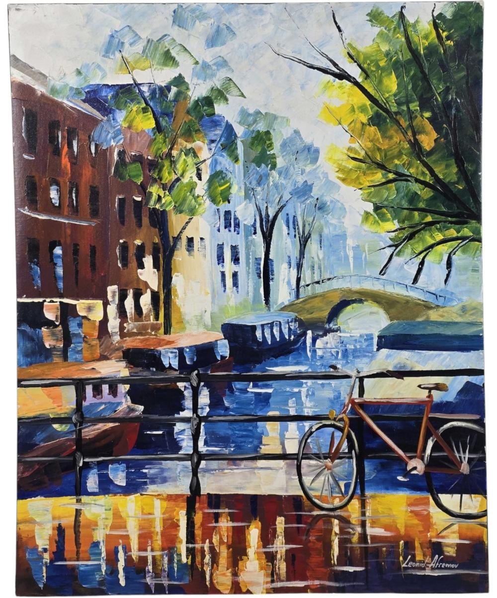 leonid afremov b 1955 oil on canvas · EJ'S Auction & Appraisal · 2026-06-20 Leonid Afremov comparable auction result: leonid afremov b 1955 oil on canvas