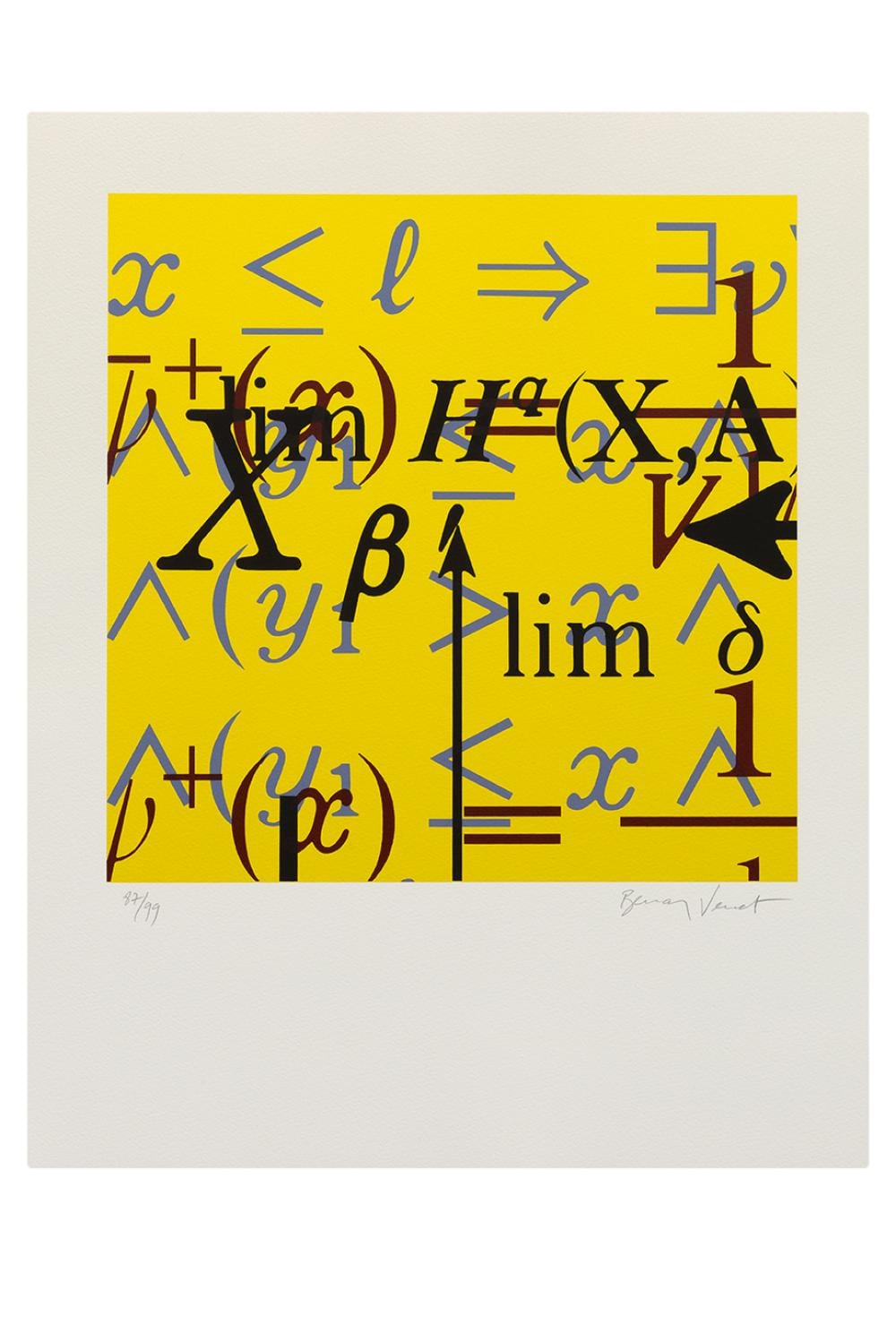 Bernar Venet comparable auction result: bernar venet n en 1941 quation 2005