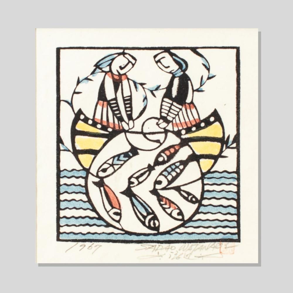 Sadao Watanabe comparable auction result: sadao watanabe the miraculous draught of fish