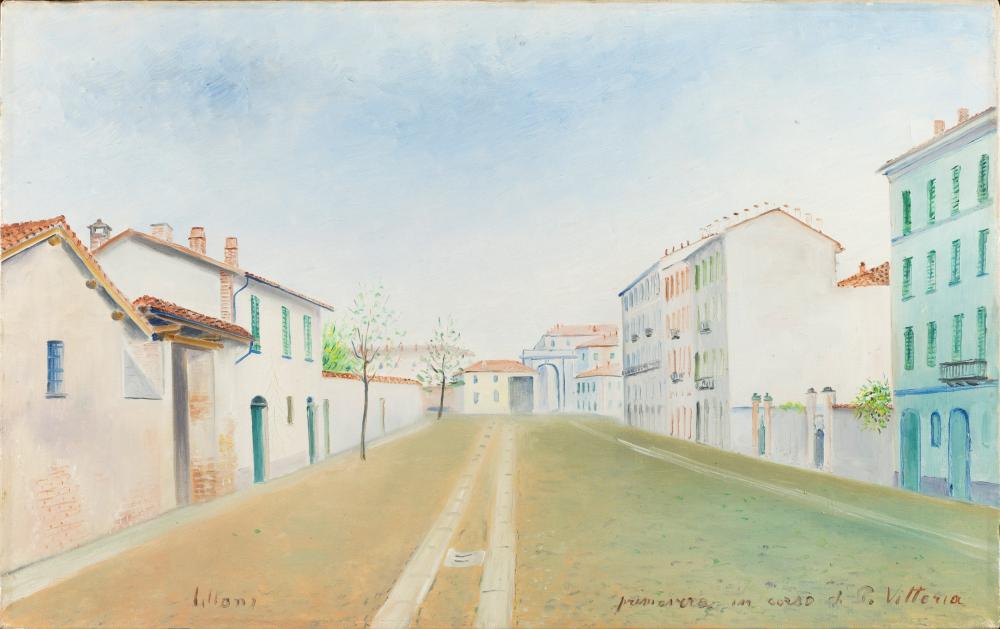 Umberto Lilloni comparable auction result: umberto lilloni 1898 milano 1980 milano primavera in corso di porta vittoria