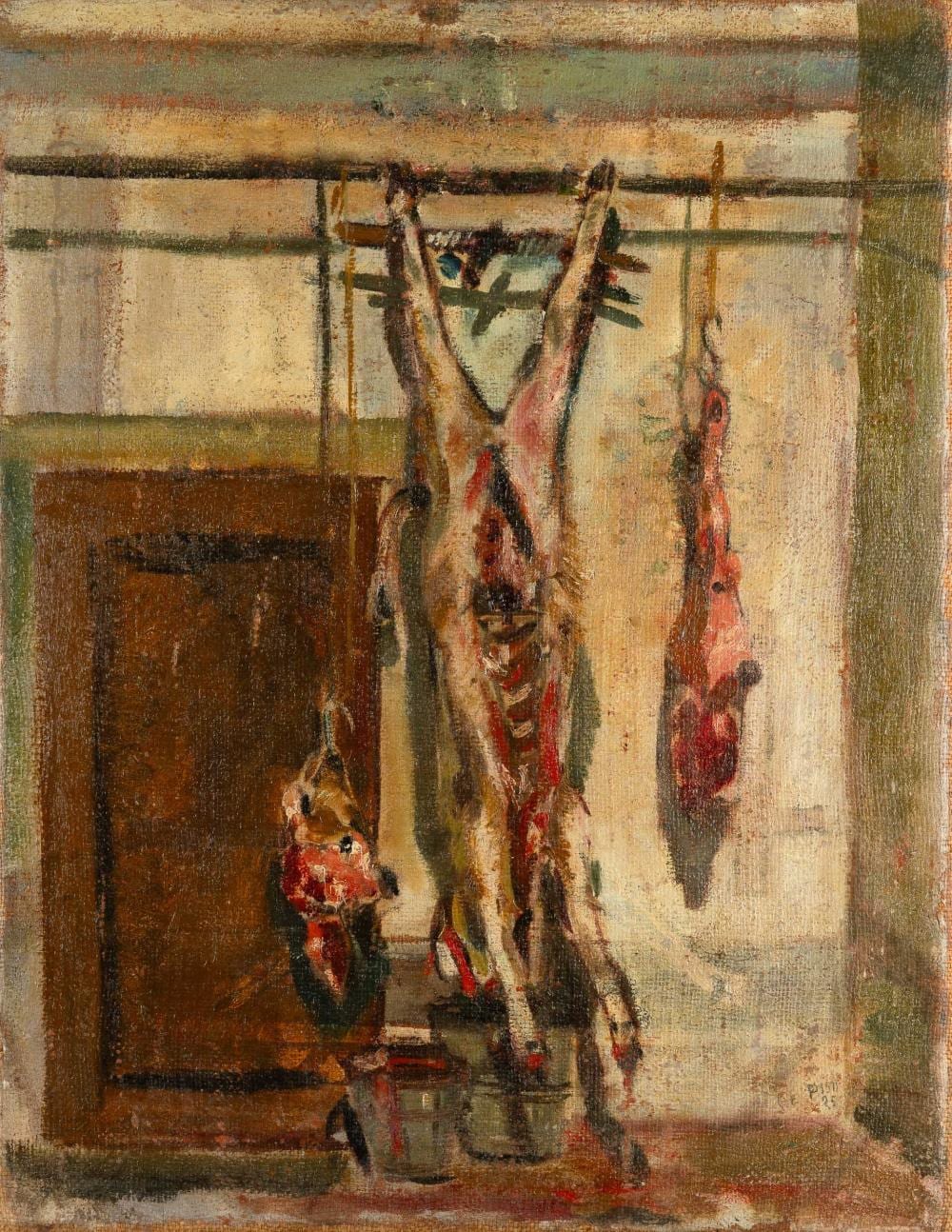 Filippo de Pisis comparable auction result: filippo de pisis 1896 ferrara 1956 milano la macelleria