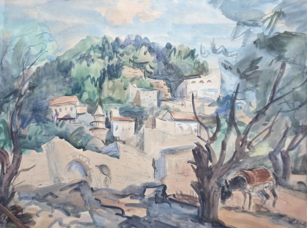 Leo Kahn comparable auction result: leo kahn 1894 1983 rural eretz israel landscape