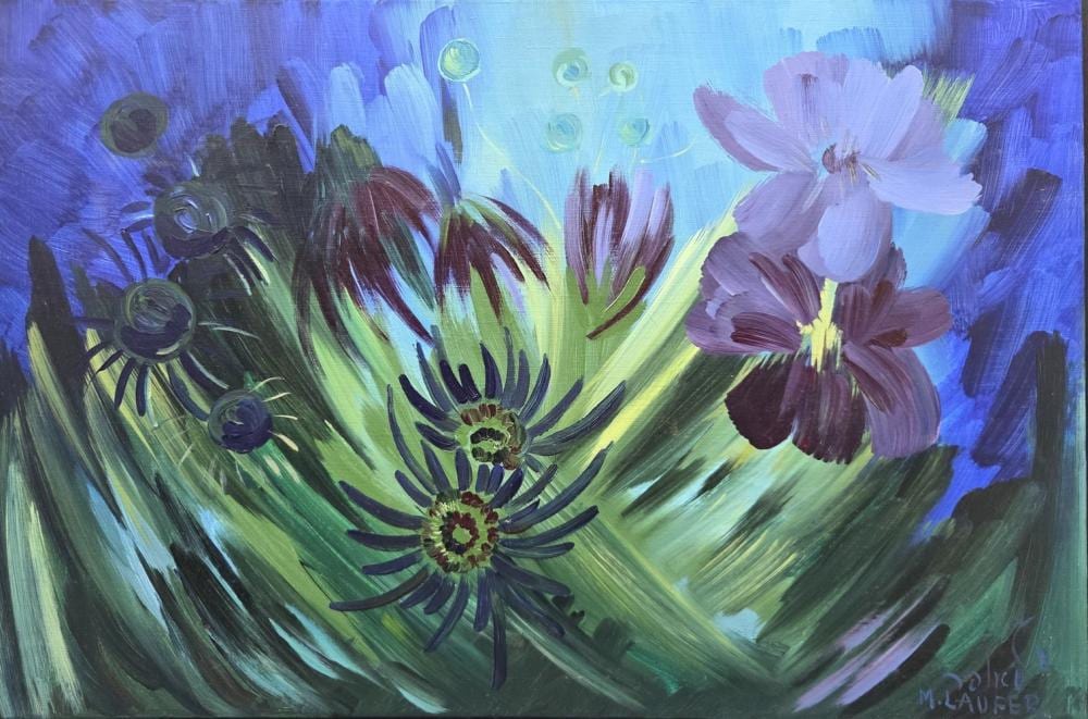 Milia Laufer comparable auction result: milia laufer israel romania 1923 2008 flowers