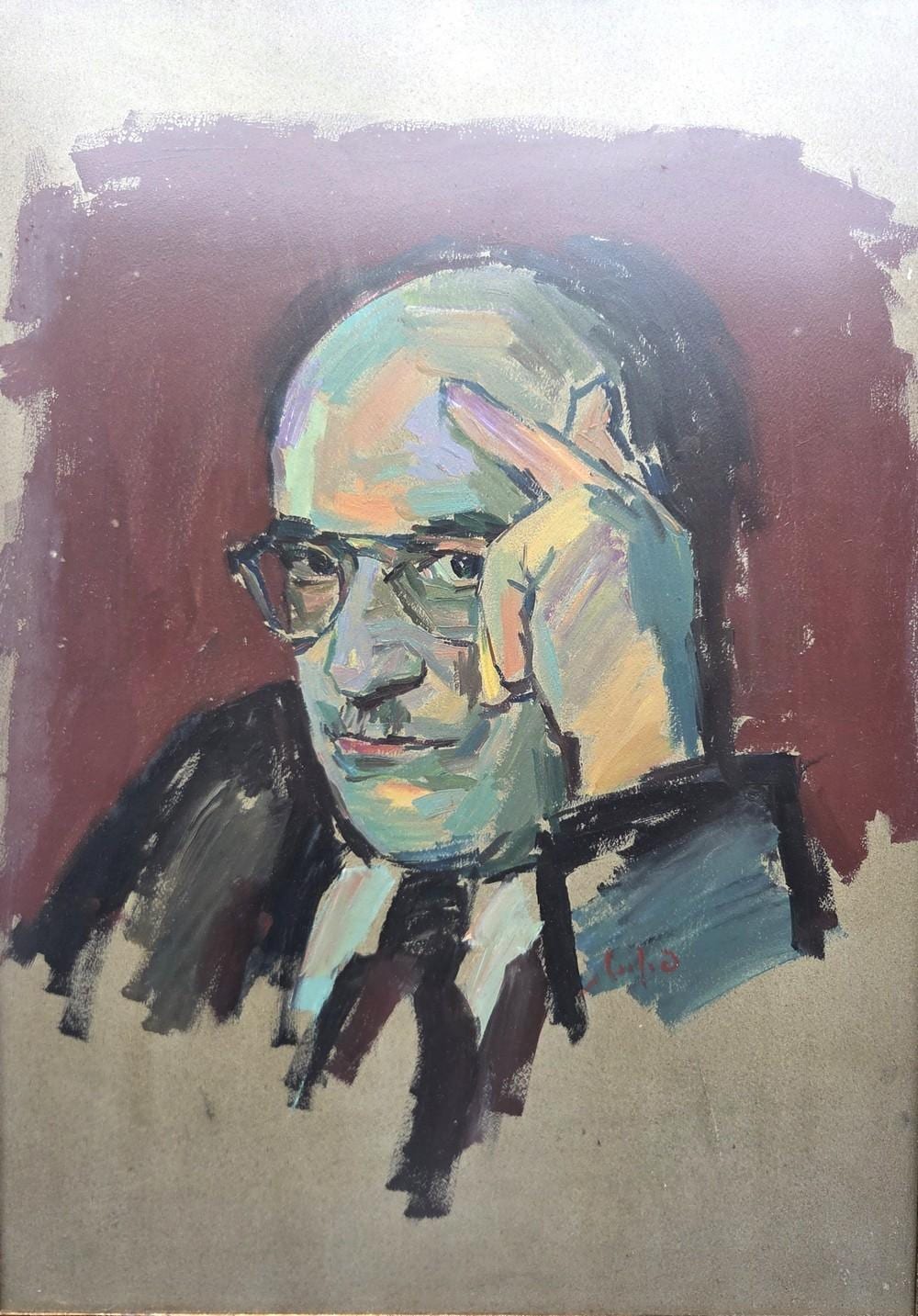 Pinchas Litvinovsky comparable auction result: pinchas litvinovsky israel russia 1894 1985 portrait of levi eshkol