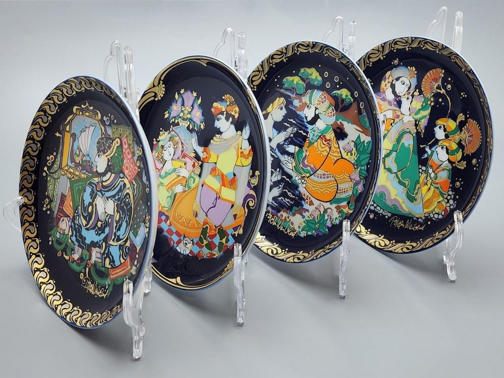 Bjorn Wiinblad comparable auction result: bjorn wiinblad 1918 2006 for rosenthal assortment of 4 collector s plates fairy tale and children s stories