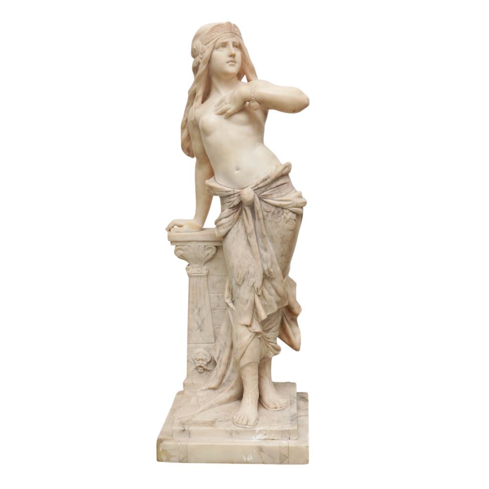 Adolfo Cipriani comparable auction result: adolfo cipriani italian 1857 1941 female alabaster sculpture