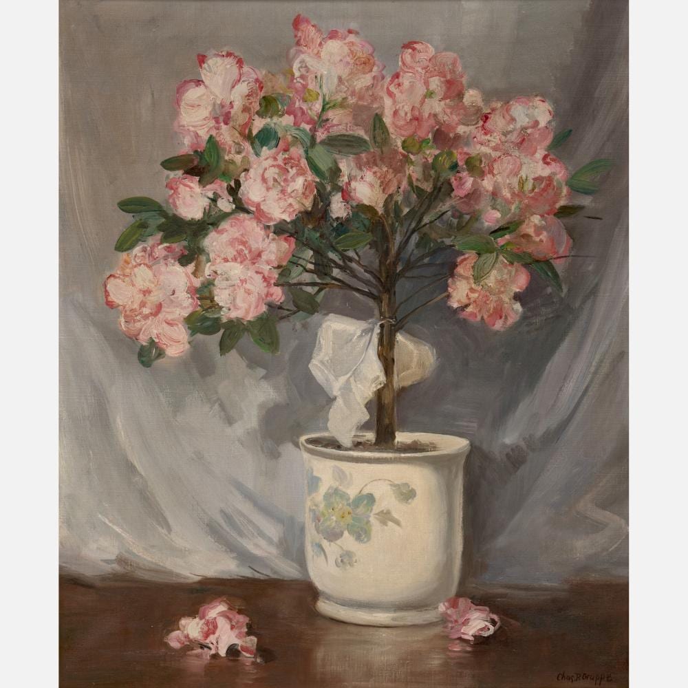 Charles Paul Gruppe comparable auction result: charles paul gruppe azalea oil on canvas