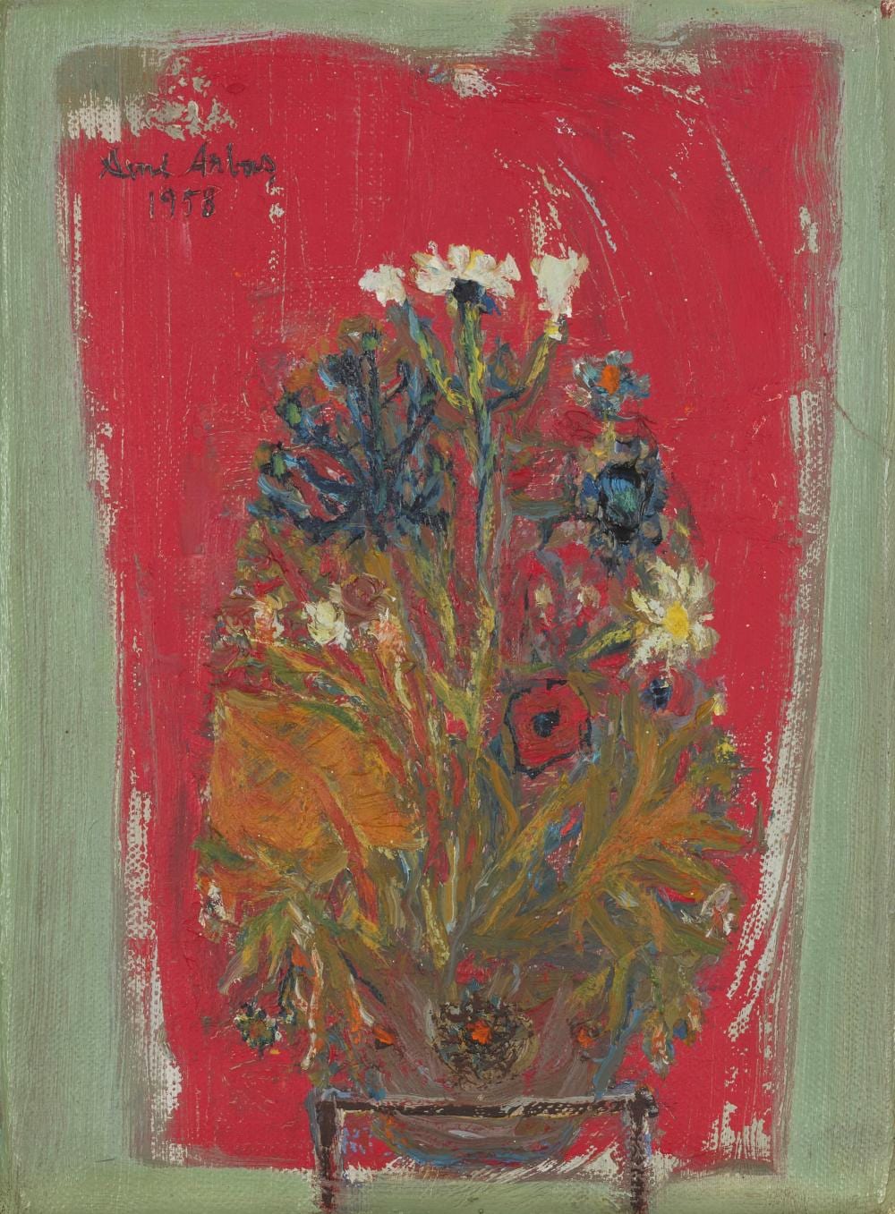 Avni Arbas comparable auction result: avni arbas turquie 1919 2003 bouquet de fleurs
