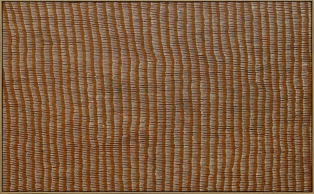Yukultji Napangati comparable auction result: yukultji napangati tali sandhills acrylic on canvas 100cm x 161cm