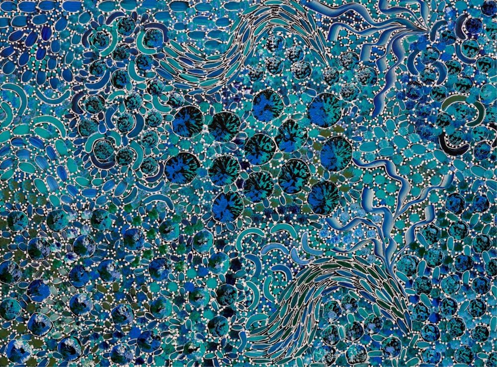 Rachael Nambula comparable auction result: rachael nambula bush yam dreaming acrylic on canvas 72cm x 95cm