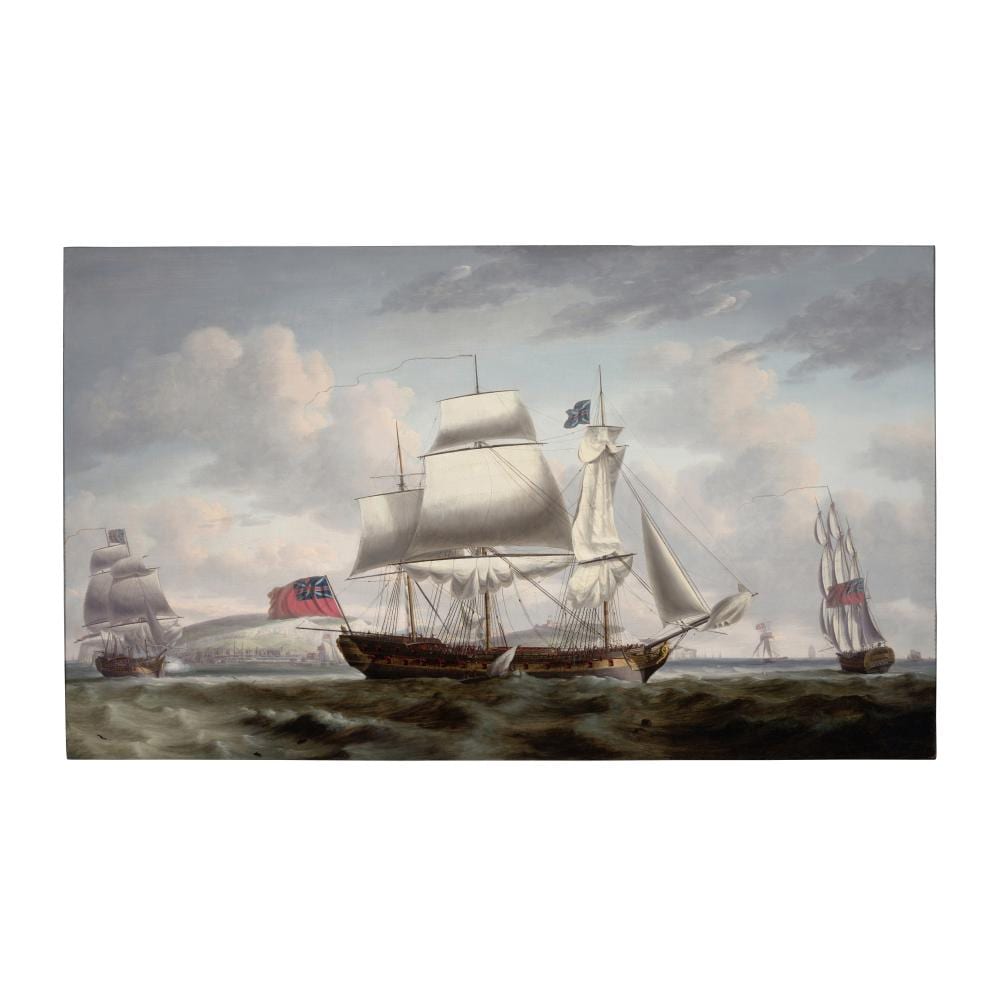 Robert Dodd comparable auction result: robert dodd wapping 1748 1816 london the east indiaman dutton in three positions off dover