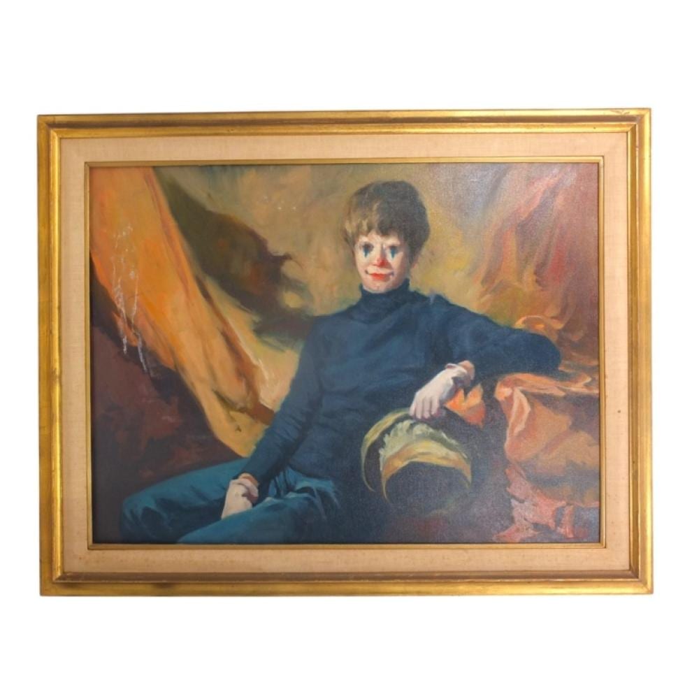 Attilio Alfieri comparable auction result: attilio alfieri oil on canvas young clown