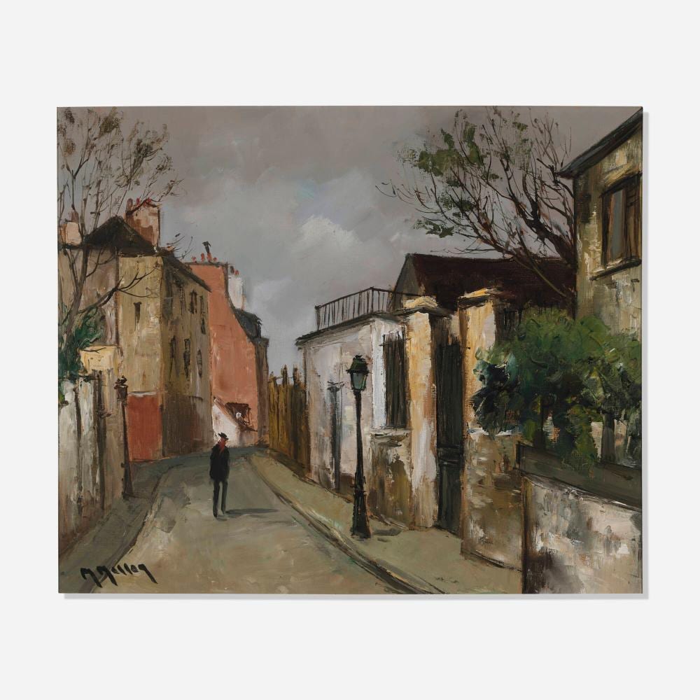 Marcel Masson comparable auction result: marcel masson antoine blanchard untitled paris street scene