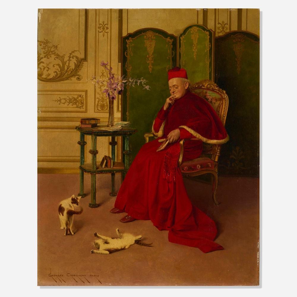 Georges Croegaert comparable auction result: georges croegaert a playful moment