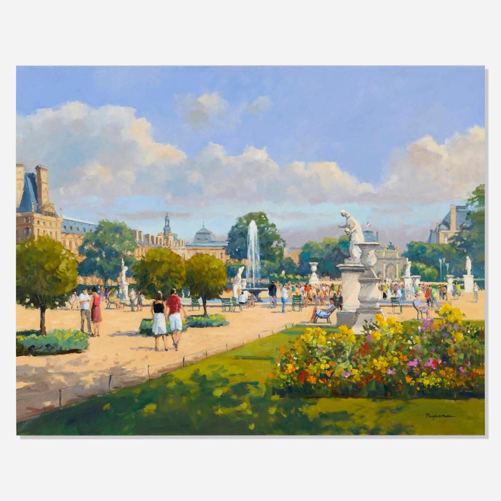 Annie Puybareau comparable auction result: annie puybareau promenade aux tuileries