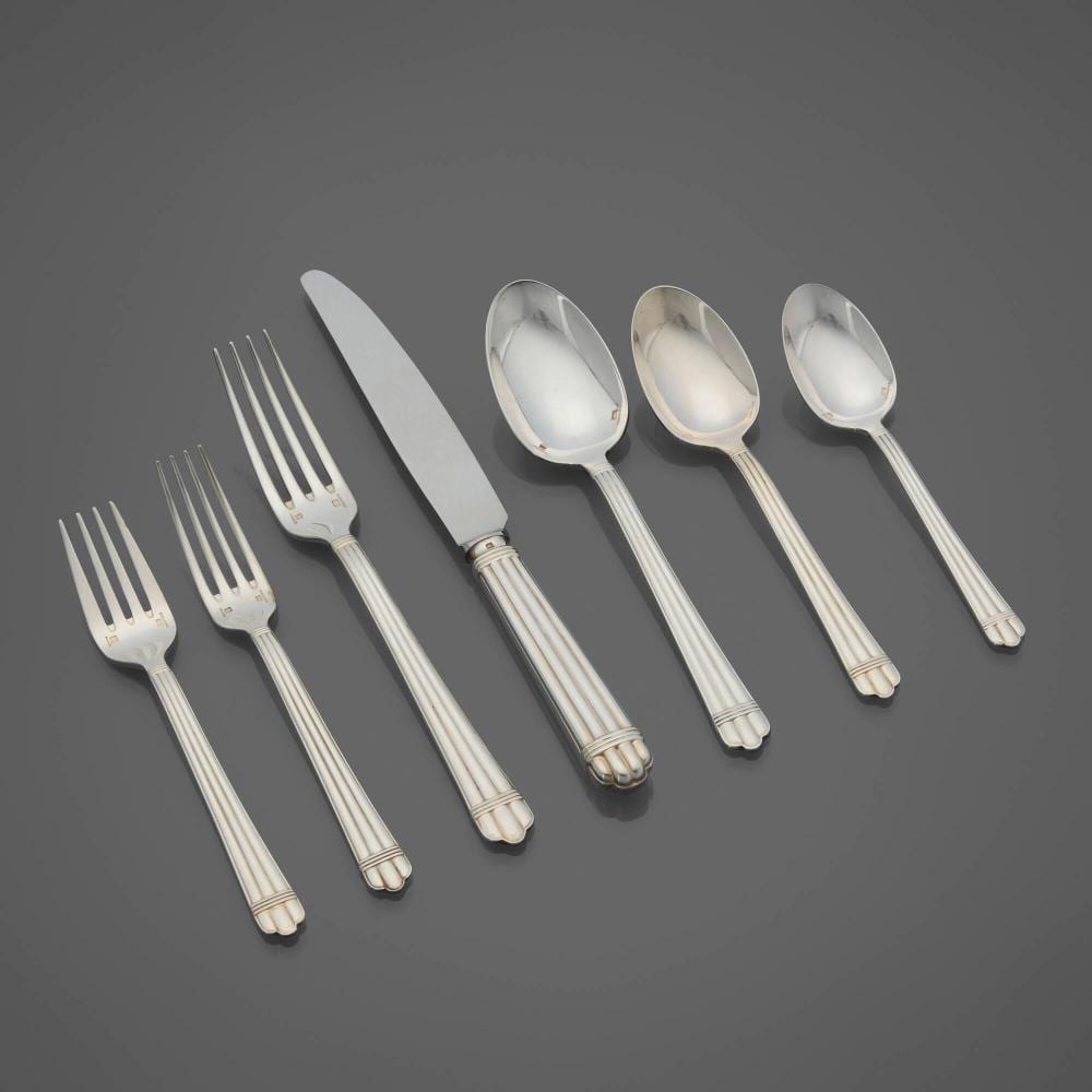 Christofle comparable auction result: christofle aria flatware service