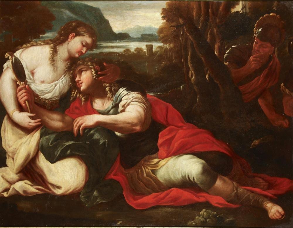 luca giordano 1634 napoli 1705 napoli rinaldo e armida · Cambi Casa d'Aste · 2026-07-02 Luca Giordano comparable auction result: luca giordano 1634 napoli 1705 napoli rinaldo e armida
