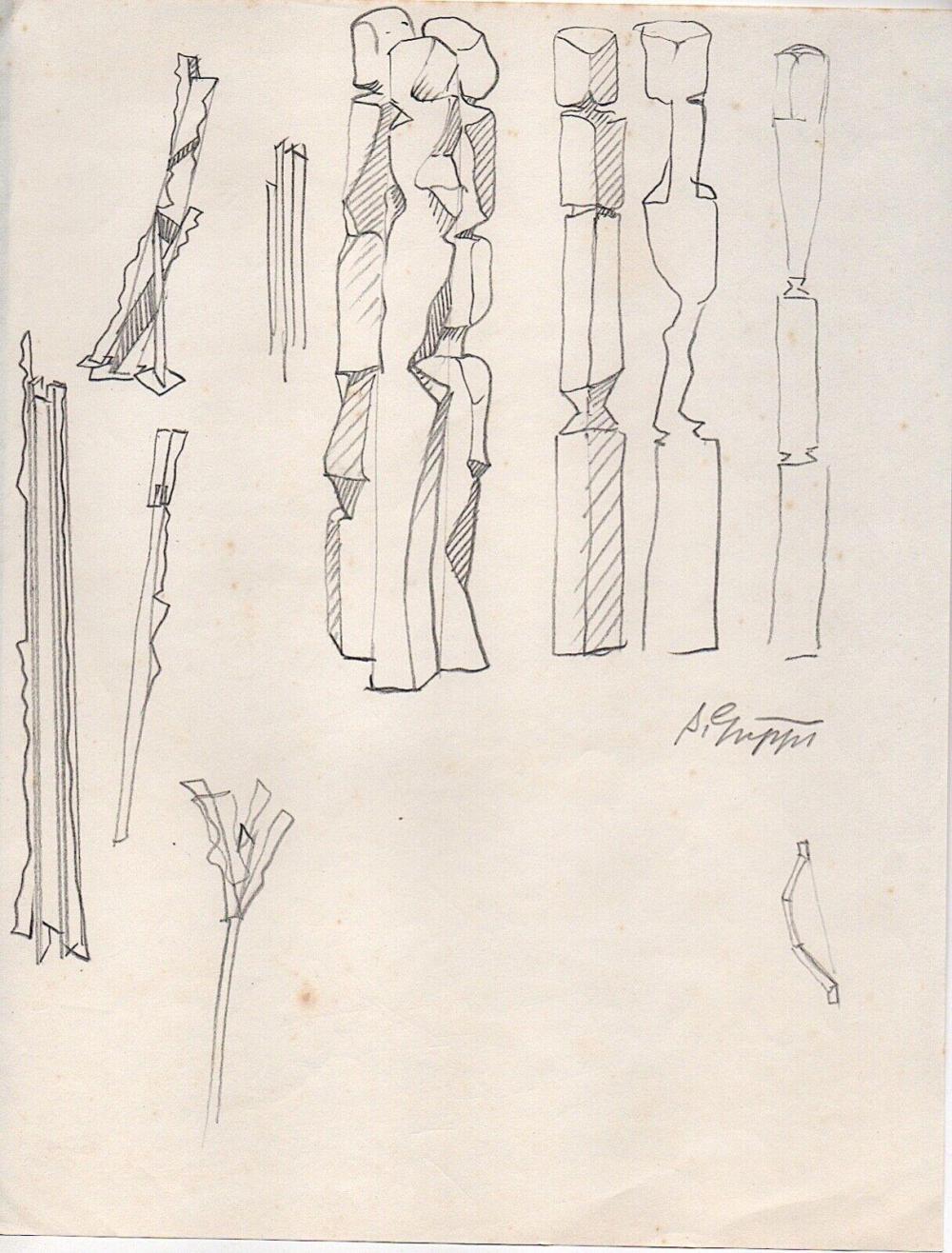 Salvatore Grippi comparable auction result: salvatore grippi drawing signed
