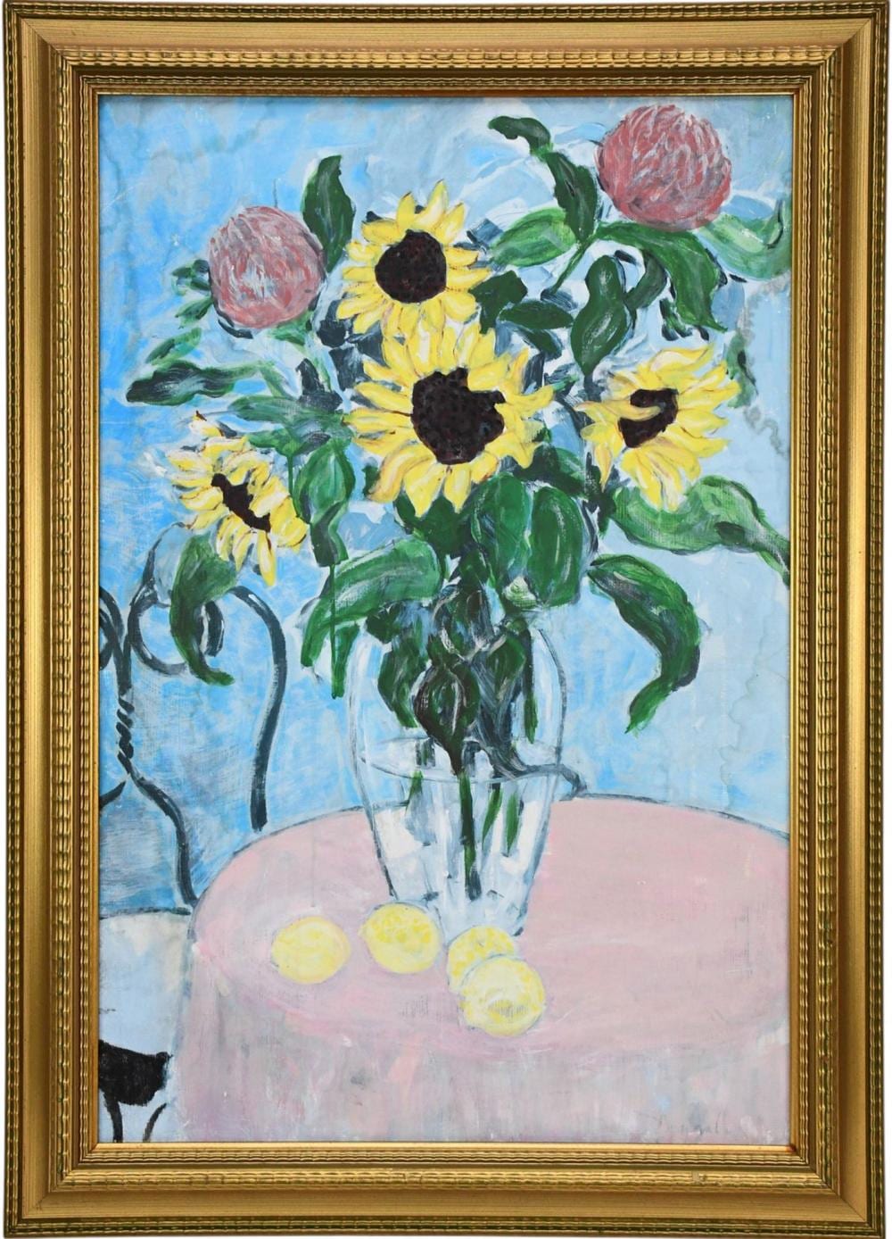 jae dougall canadian b 1956 oil on canvas sunflowers 36 x 24 inches signed overall framed size 41 x 30 inches · Bill Hood & Sons Arts & Antiques Auctions · 2026-06-30 Jae Dougall comparable auction result: jae dougall canadian b 1956 oil on canvas sunflowers 36 x 24 inches signed overall framed size 41 x 30 inches
