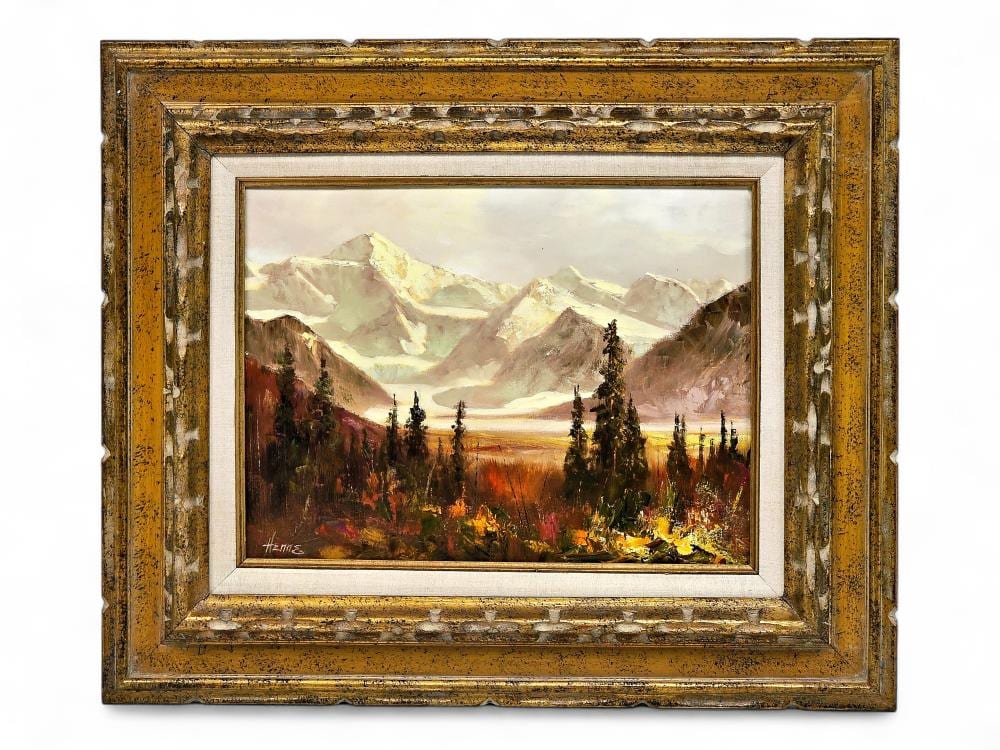 ellen henne goodale oil painting of an autumn mountainscape · Alaska Premier Auctions & Appraisals · 2026-06-28 Ellen Henne Goodale comparable auction result: ellen henne goodale oil painting of an autumn mountainscape