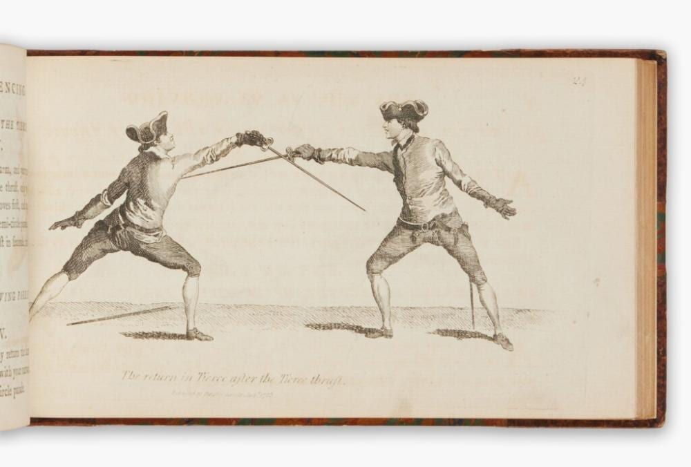 Herbert Carmichael comparable auction result: angelo domenico an english edition of an important work on fencing