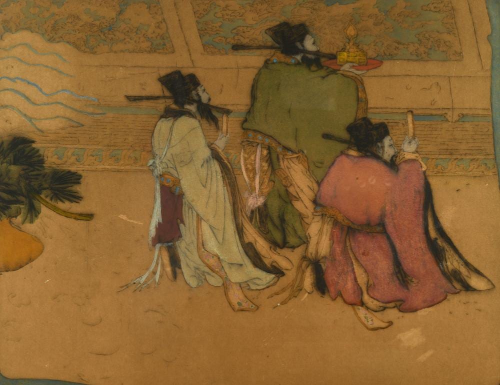 Elyse Ashe Lord comparable auction result: elyse ashe lord british 1900 1971 three male fi