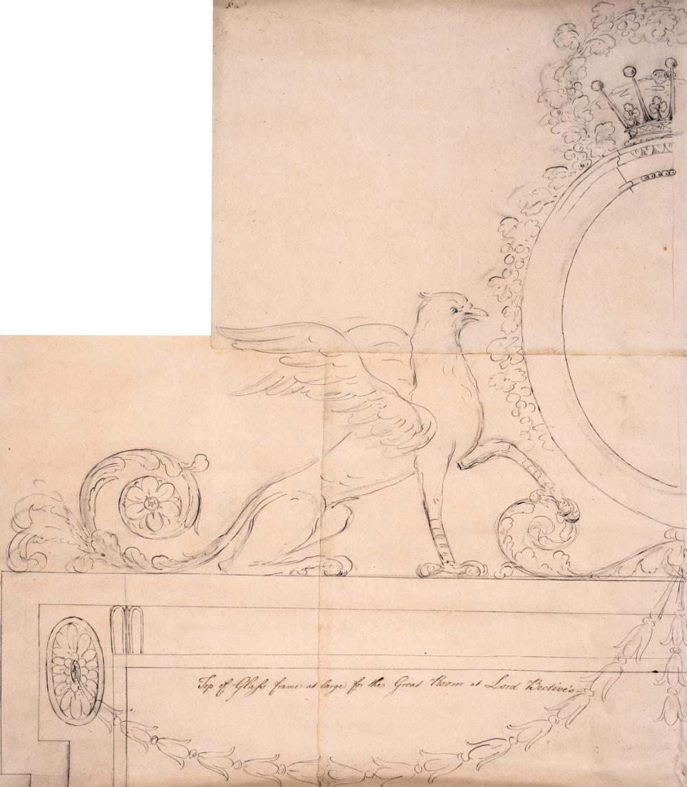 Joan Colom y Augustí comparable auction result: adam robert headfort house an original drawing top of glass frame at large for the great room at lord bective s pen and black ink 1772
