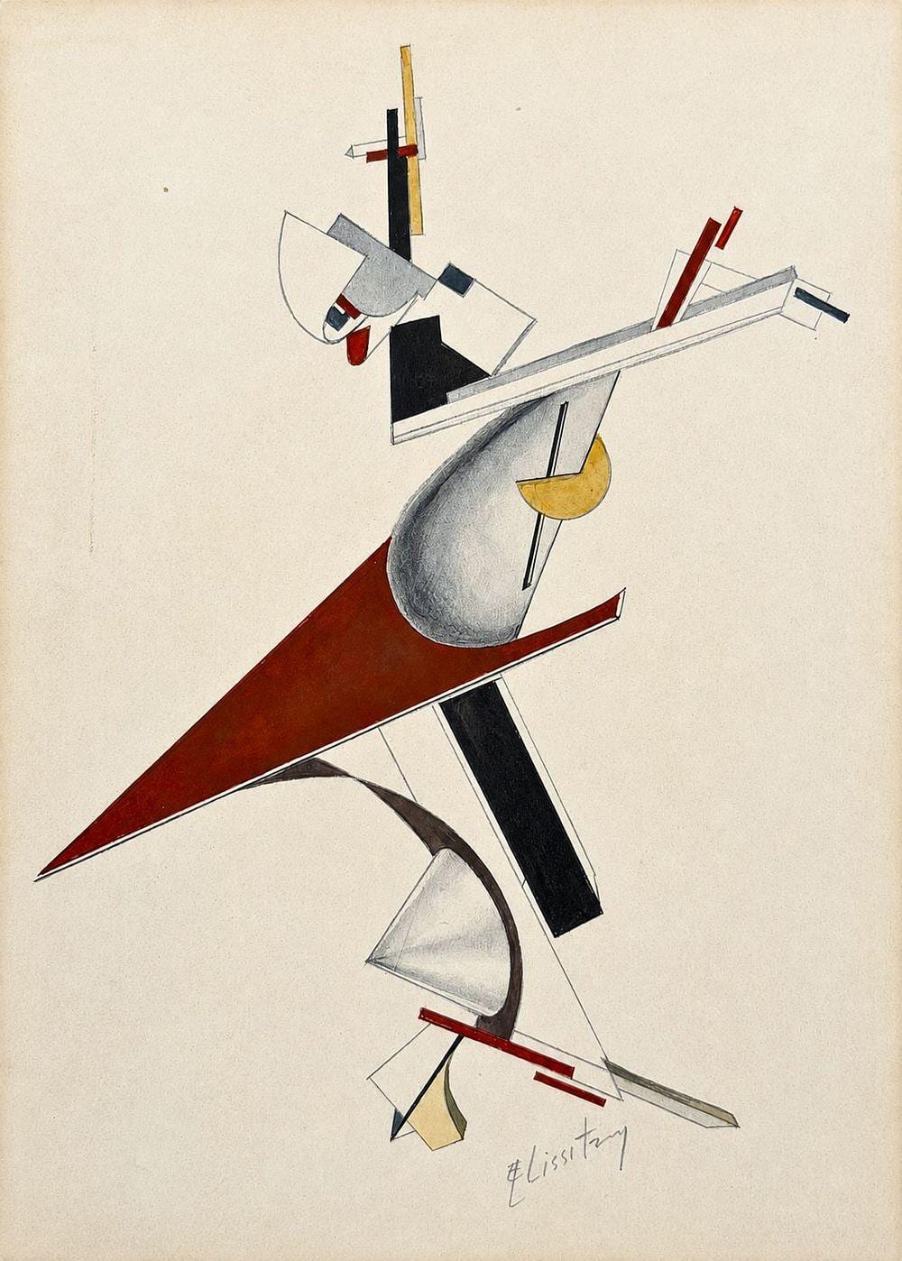El Lizzitsky comparable auction result: el lissitzky 1890 1941 suprematist composition