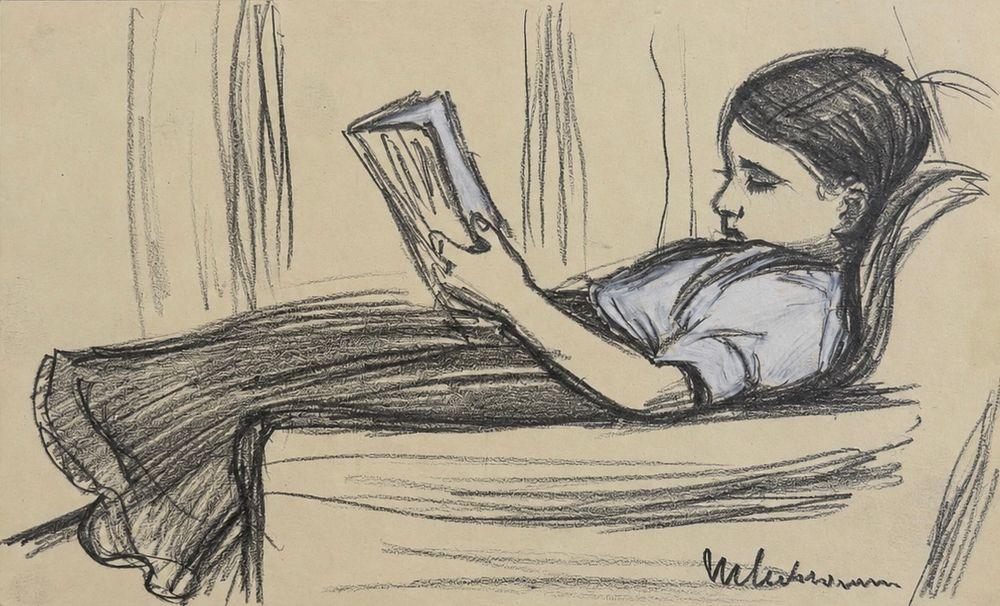 max liebermann 1847 1935 girl reading · Hammersite · 2026-07-06 Max Liebermann comparable auction result: max liebermann 1847 1935 girl reading