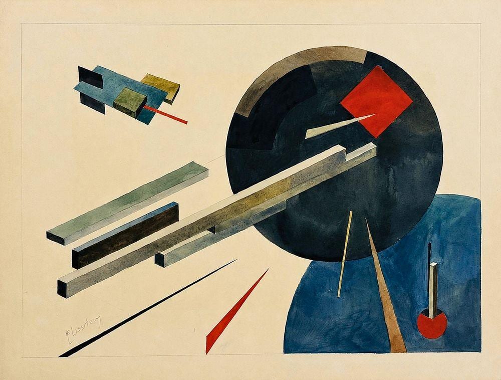 El Lizzitsky comparable auction result: el lissitzky 1890 1941 proun composition