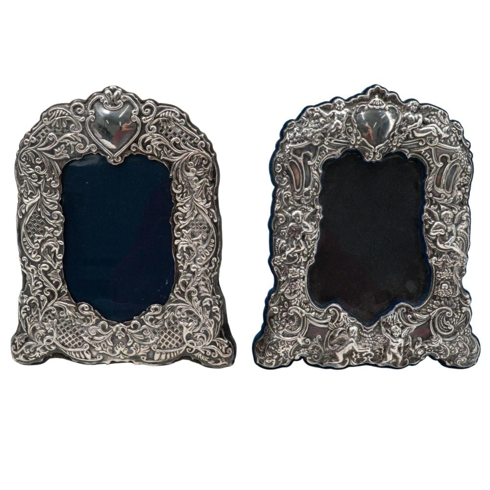(2 pcs) Englsih Sterling Silver Picture Frames sold by Akiba Galleries, lot 129 — auction record photograph