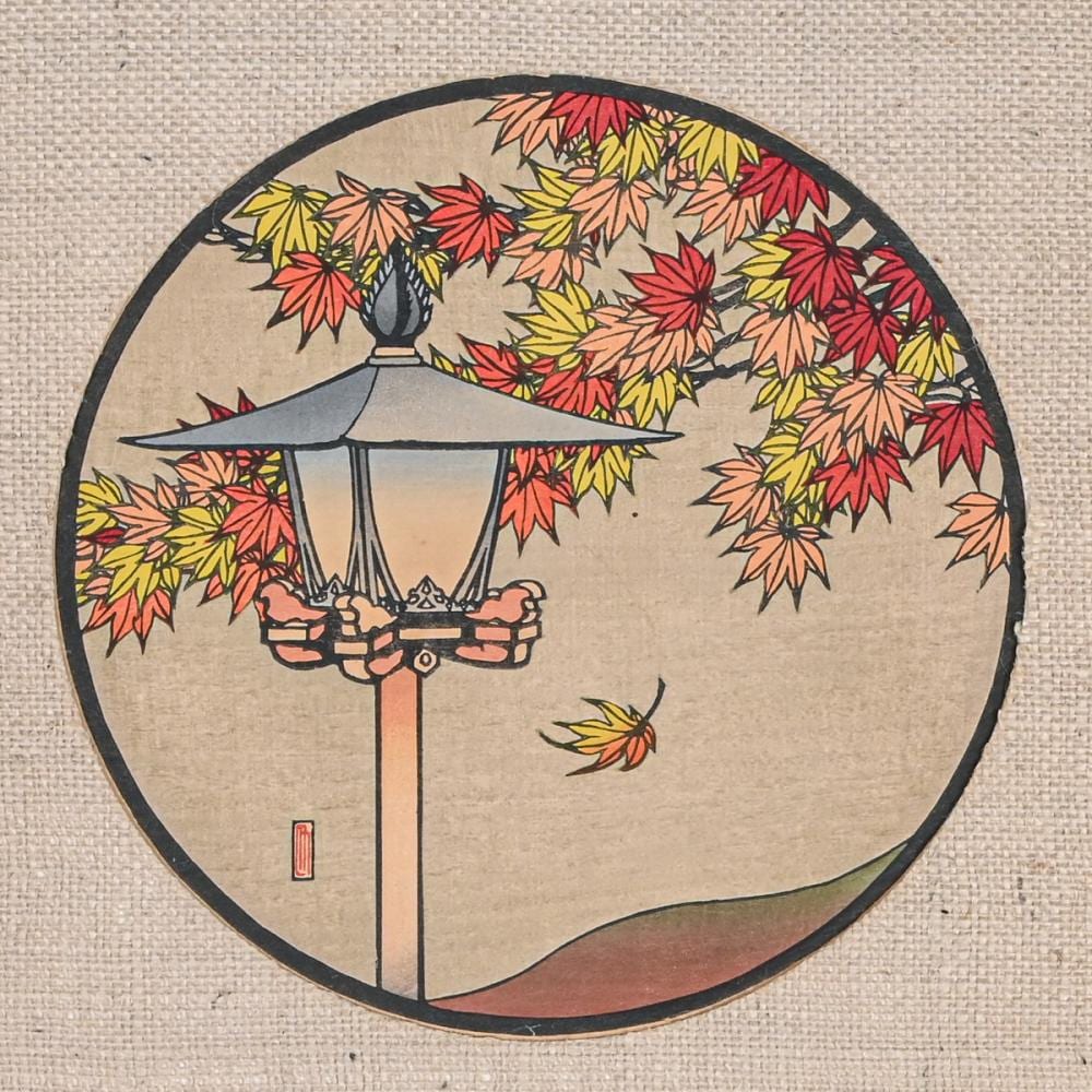 lilian may miller 1895 1943 color woodcut lantern on a hill nikko autumn c1934 · California Historical Design, Inc · 2026-06-27 Lilian May Miller comparable auction result: lilian may miller 1895 1943 color woodcut lantern on a hill nikko autumn c1934