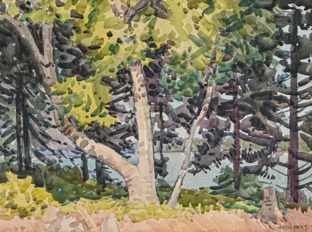 Charles Henry Richert comparable auction result: charles henry richert 1880 1974 coastal maine or new hampshire watercolor c1920s