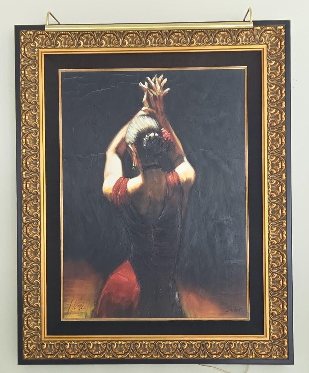Fabian Perez Nightlife Painting Flamenco Dancer sold by Kraft Auction Service, lot 3245 — auction record photograph