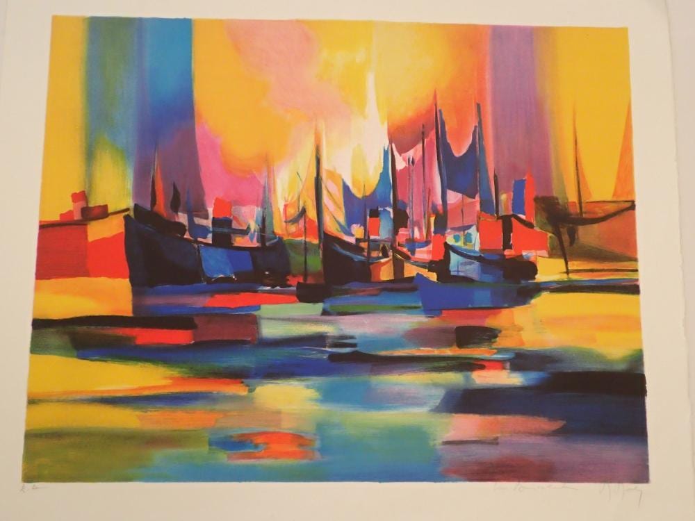 Marcel Mouly comparable auction result: marcel mouly lithograph on woven paper signed