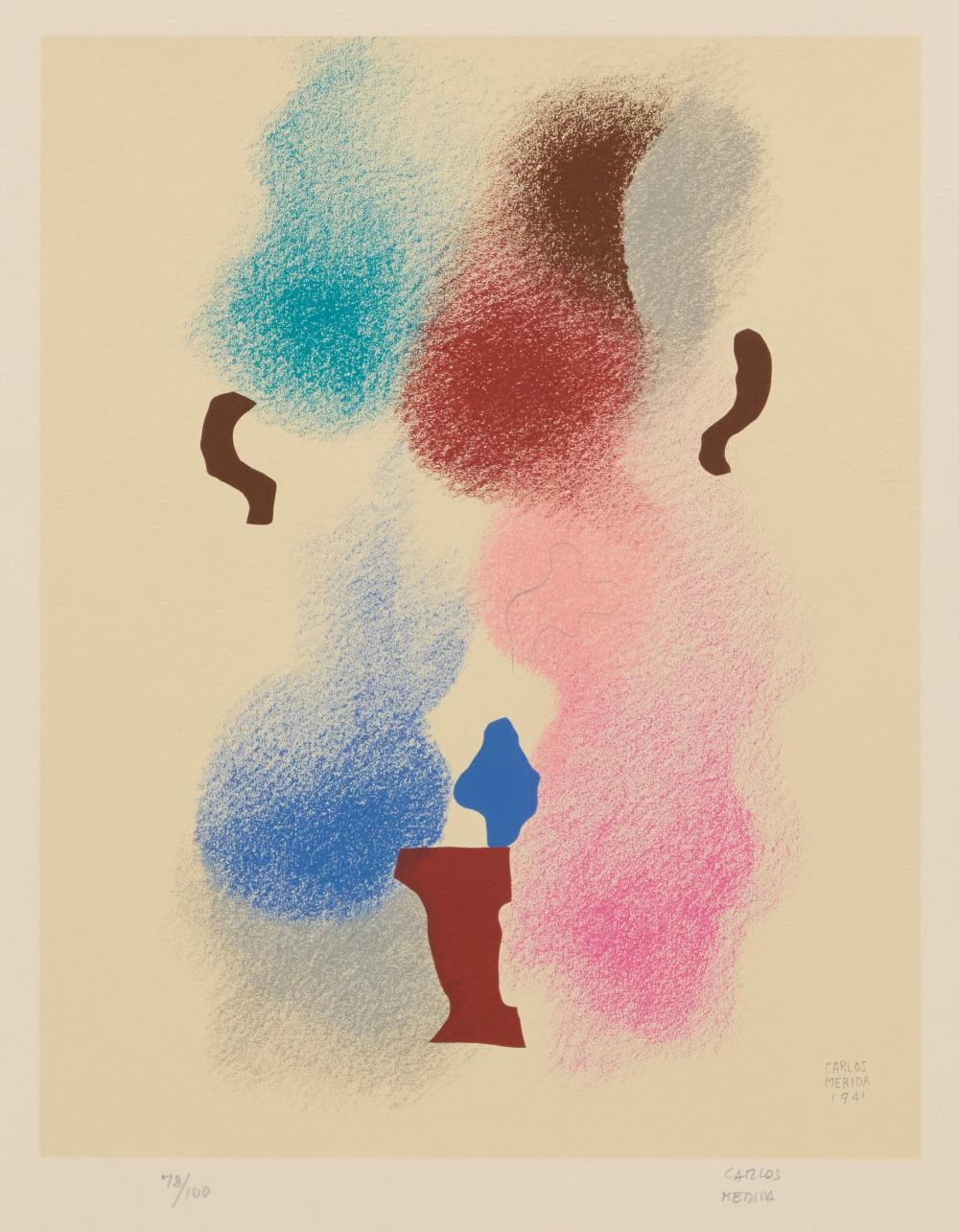 Carlos Mérida comparable auction result: carlos m rida 1891 1984 guatemalan untitled plate 9 from the cielos luminicos portfolio 1941