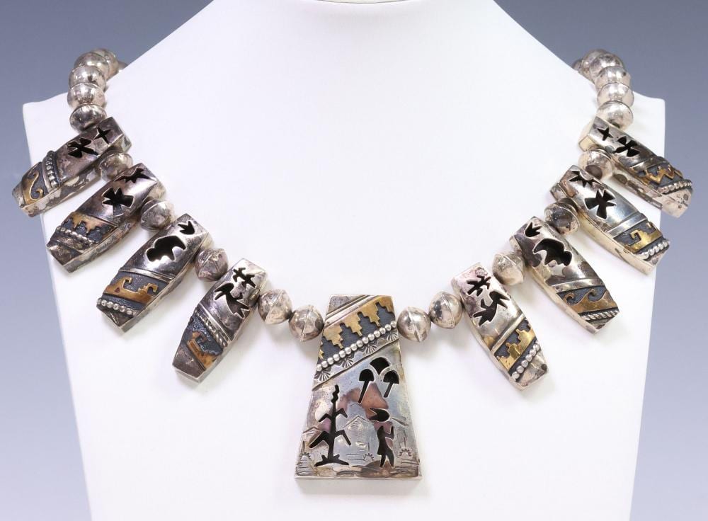 James (1746) Northcote comparable auction result: thomas tommy singer 1938 2014 navajo silver gold fill shadowbox necklace