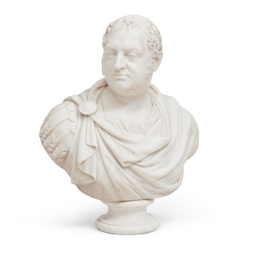 Joseph Nollekens comparable auction result: an carrara marble bust of prince frederick duke of york in classical dress mid 19th century after joseph nollekens