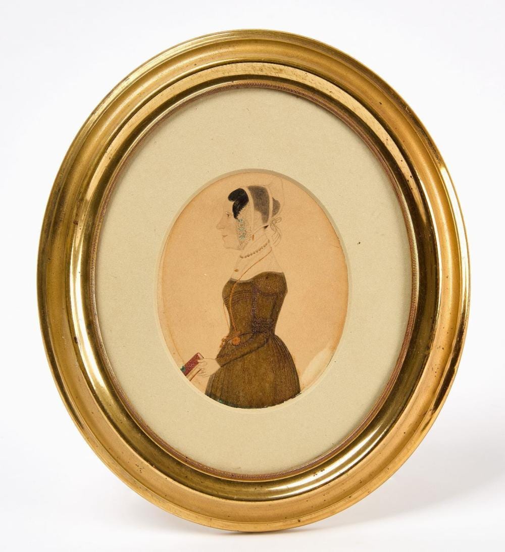 Justus Dalee comparable auction result: justus dalee miniature portrait of a woman