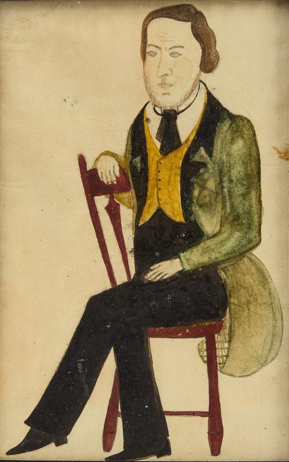 Jane Anthony Davis comparable auction result: jane anthony davis portrait of man in a windsor chair