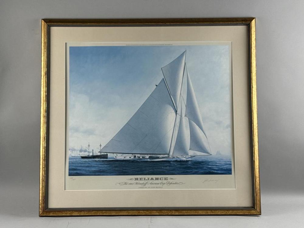 John Mecray comparable auction result: john mecray rhode island pennsylvania 1939 2016 reliance color photolithograph 23 x 26 sight framed 31 x 34