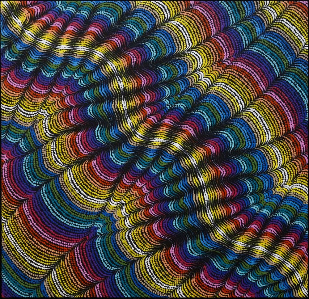 Maria Brown Nampitjinpa comparable auction result: maria brown nampitjinpa sandhills acrylic on canvas 120cm x 116cm