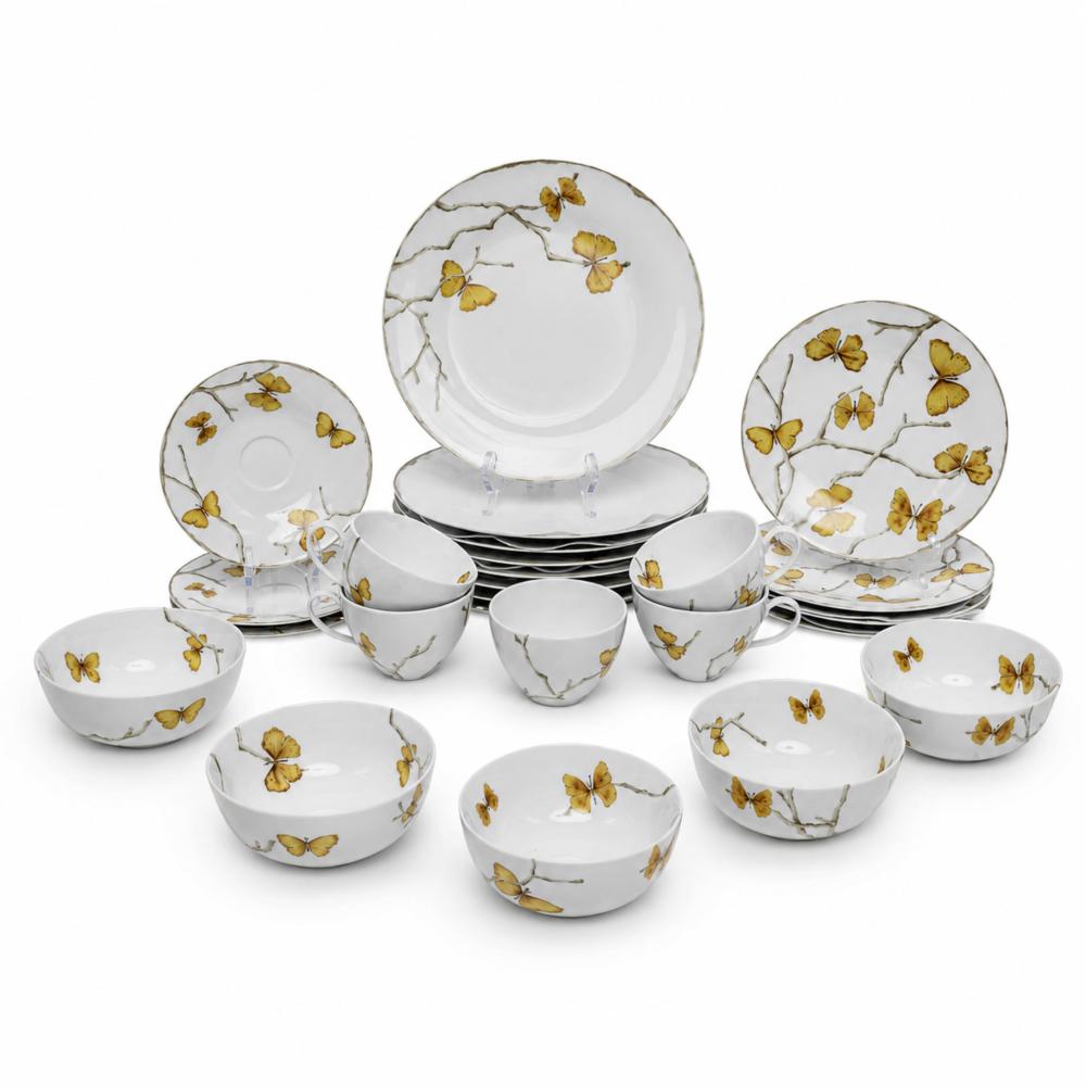 Michael Aram comparable auction result: 47 pc michael aram butterfly ginko dinnerware porcelain set