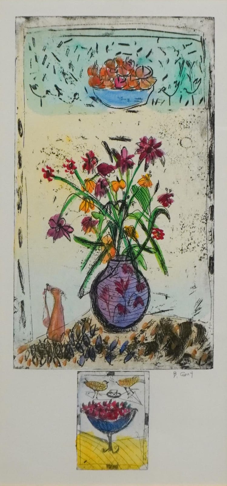 Bracha Guy comparable auction result: bracha guy israeli 1948 untitled still life serigraph frame 32 1 2 x 21 in 82 6 x 53 3 cm