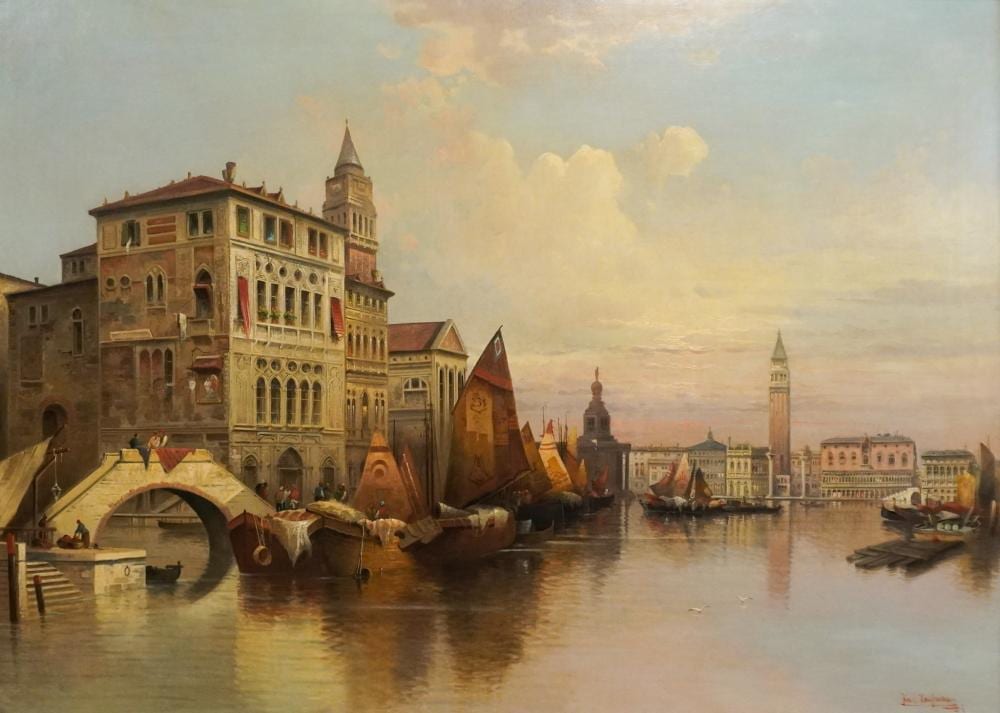 Karl Kaufmann comparable auction result: karl kaufmann austrian 1843 1905 venetian scene oil on canvas signed l r frame 42 x 57 in 106 7 x 144 8 cm