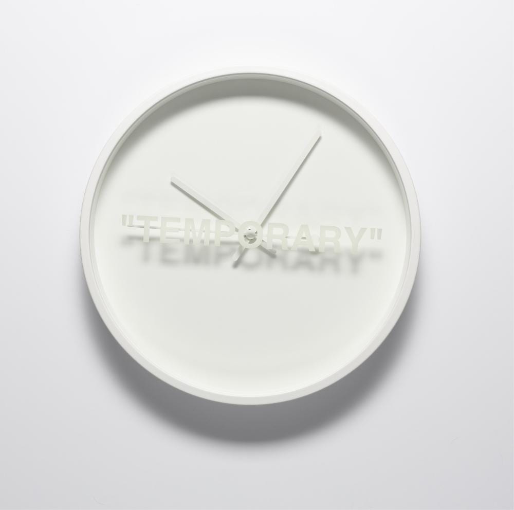 Virgil Abloh comparable auction result: virgil abloh american 1980 2021 temporary wall clock