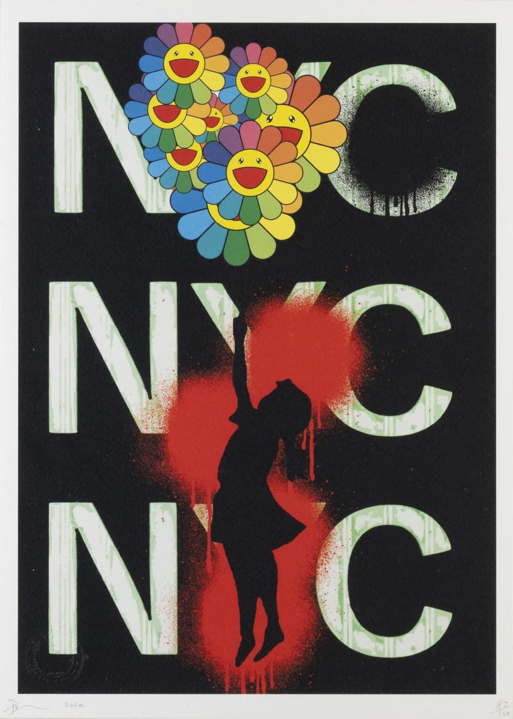 death nyc american born 1979 sp8 banksy x murakami 2020 · Gibson's · 2026-07-07 Death NYC comparable auction result: death nyc american born 1979 sp8 banksy x murakami 2020