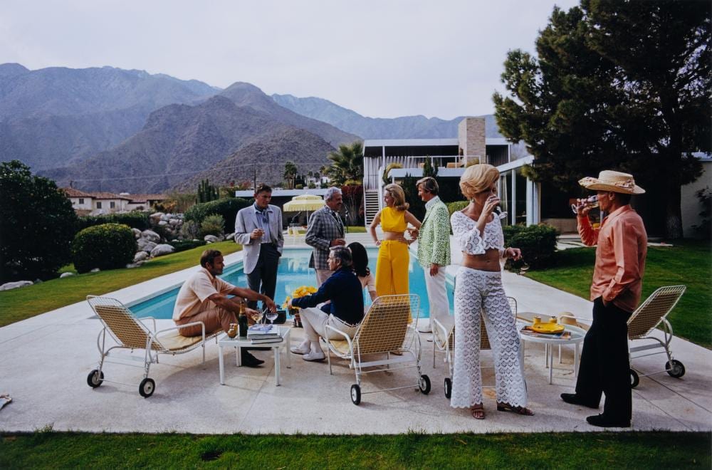 Slim Aarons comparable auction result: slim aarons american 1916 2006 desert house party iii 1970
